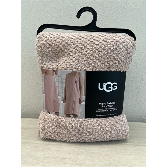 Authentic UGG One Size Adjustable Textured 100% Cotton Rose Water Body Wrap - Picture 1 of 4